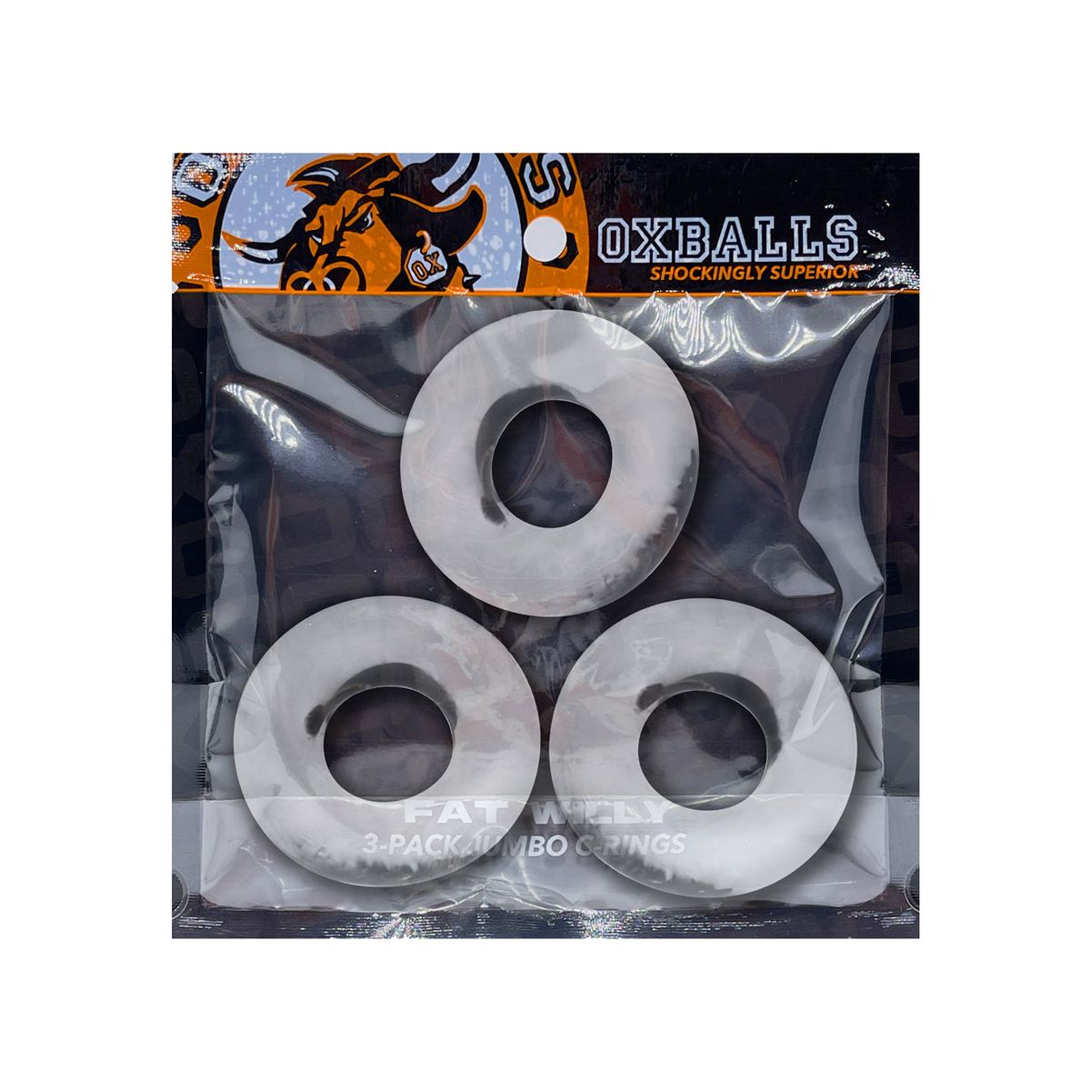 Oxballs Fat Willy – Lot de 3 anneaux péniens géants – Transparents