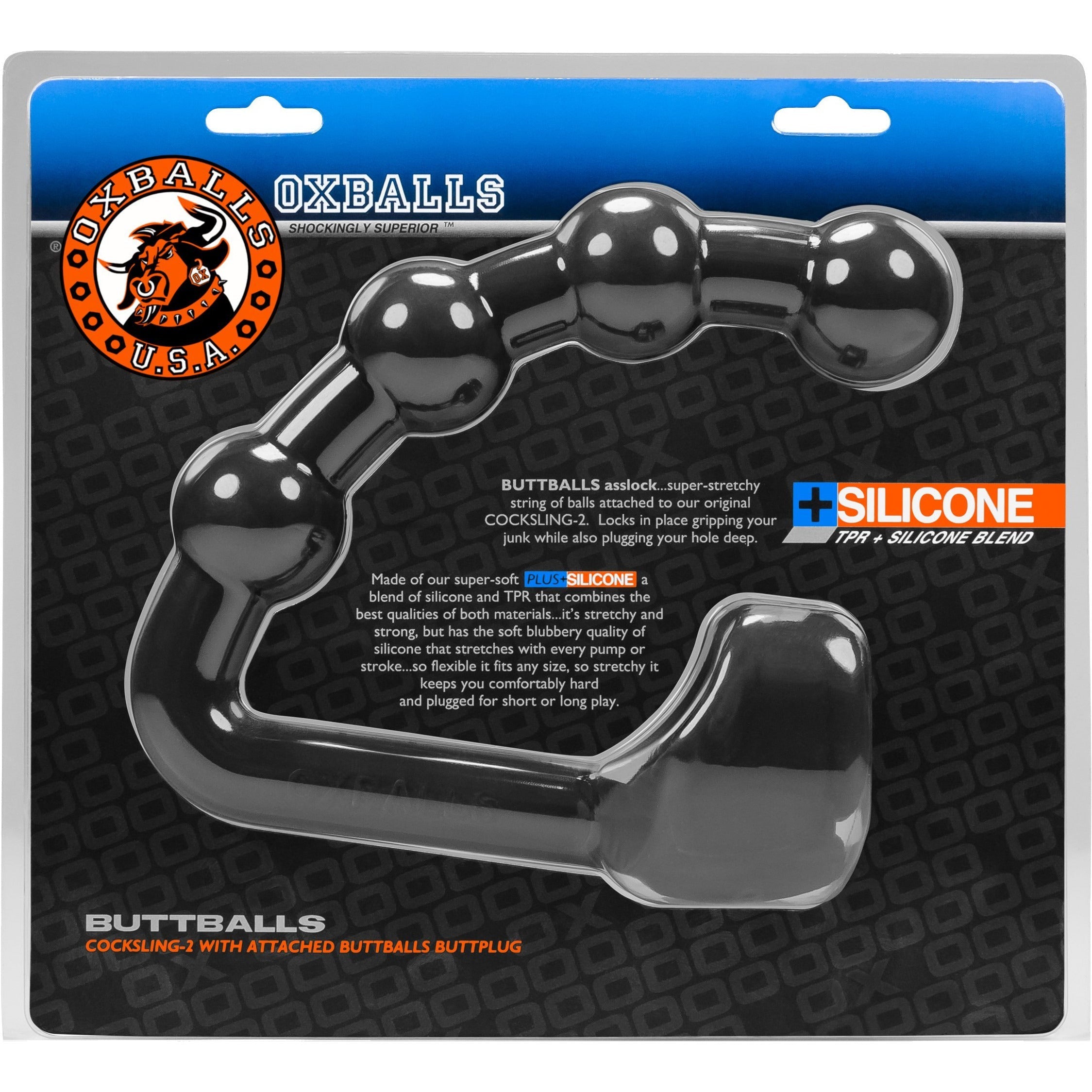 Oxballs Buttballs – Ass-Lock et Cocksling – Black Ice
