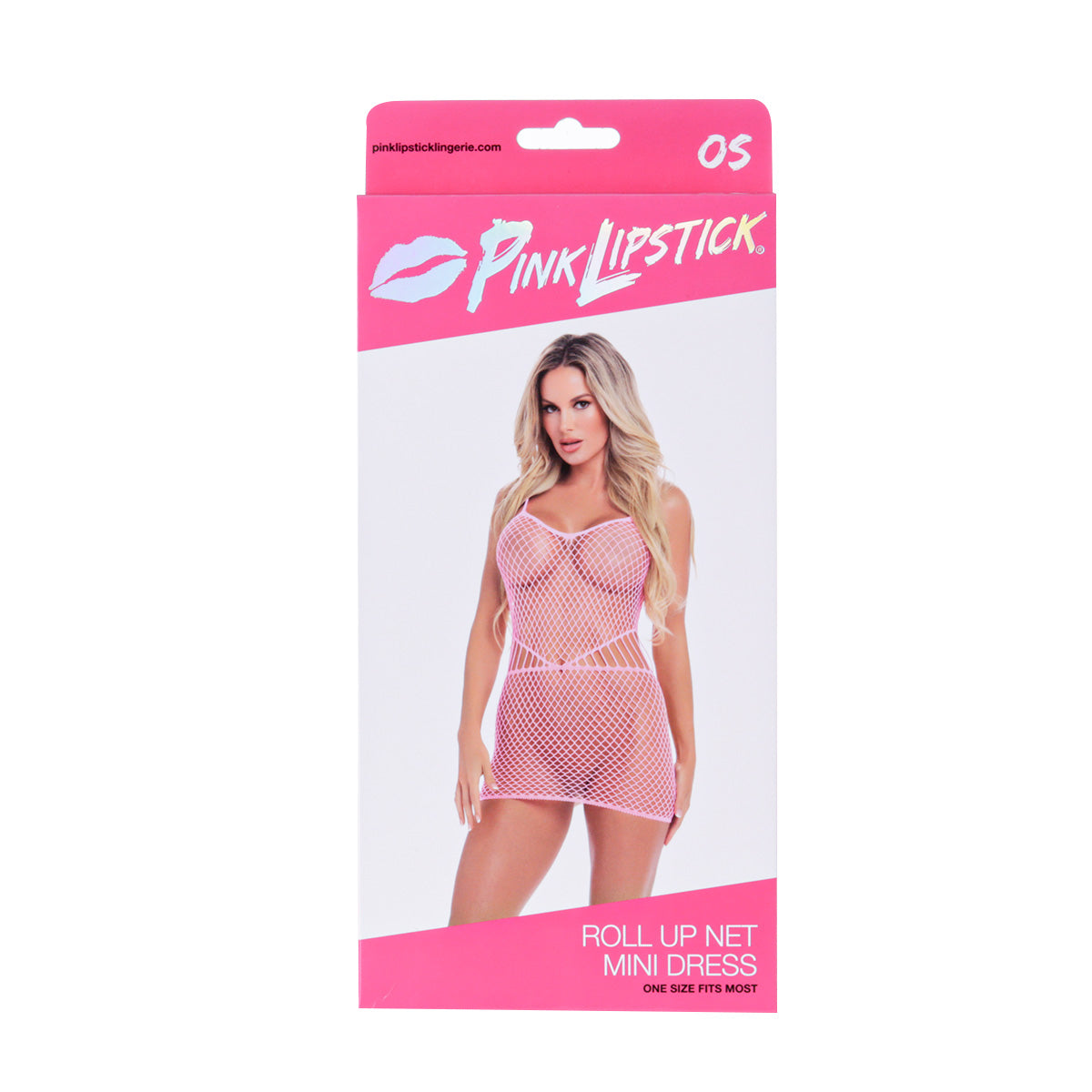 PINK LIPSTICK - Roll Up Net Mini Dress - One Size Fits Most - Pink