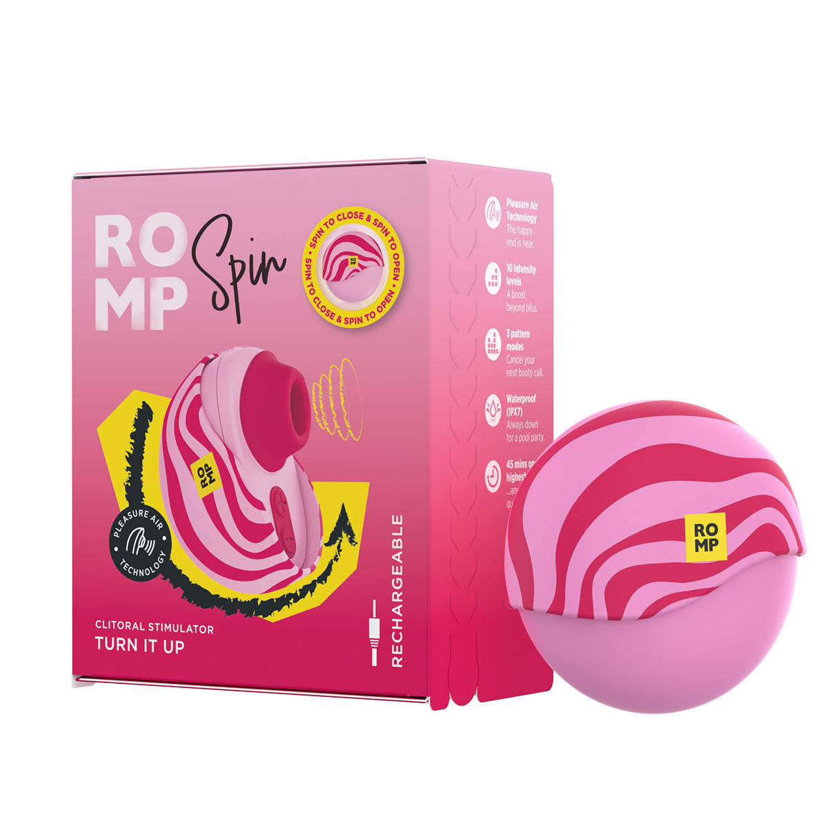 ROMP - Spin Clitoral Stimulator - Candy Stripe