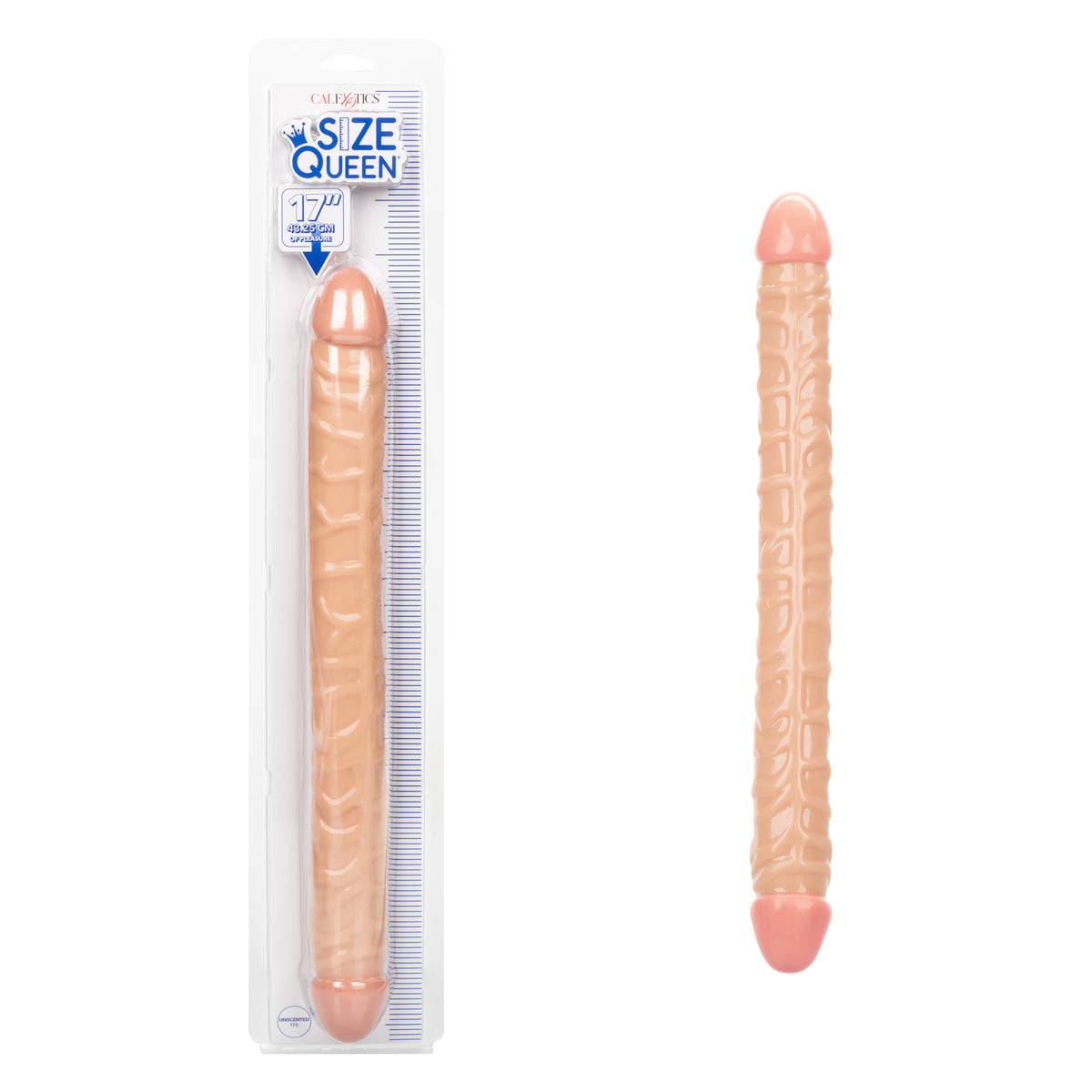 CALEXOTICS® - Size Queen® - Double-Ended Dildo - 17" - Ivory