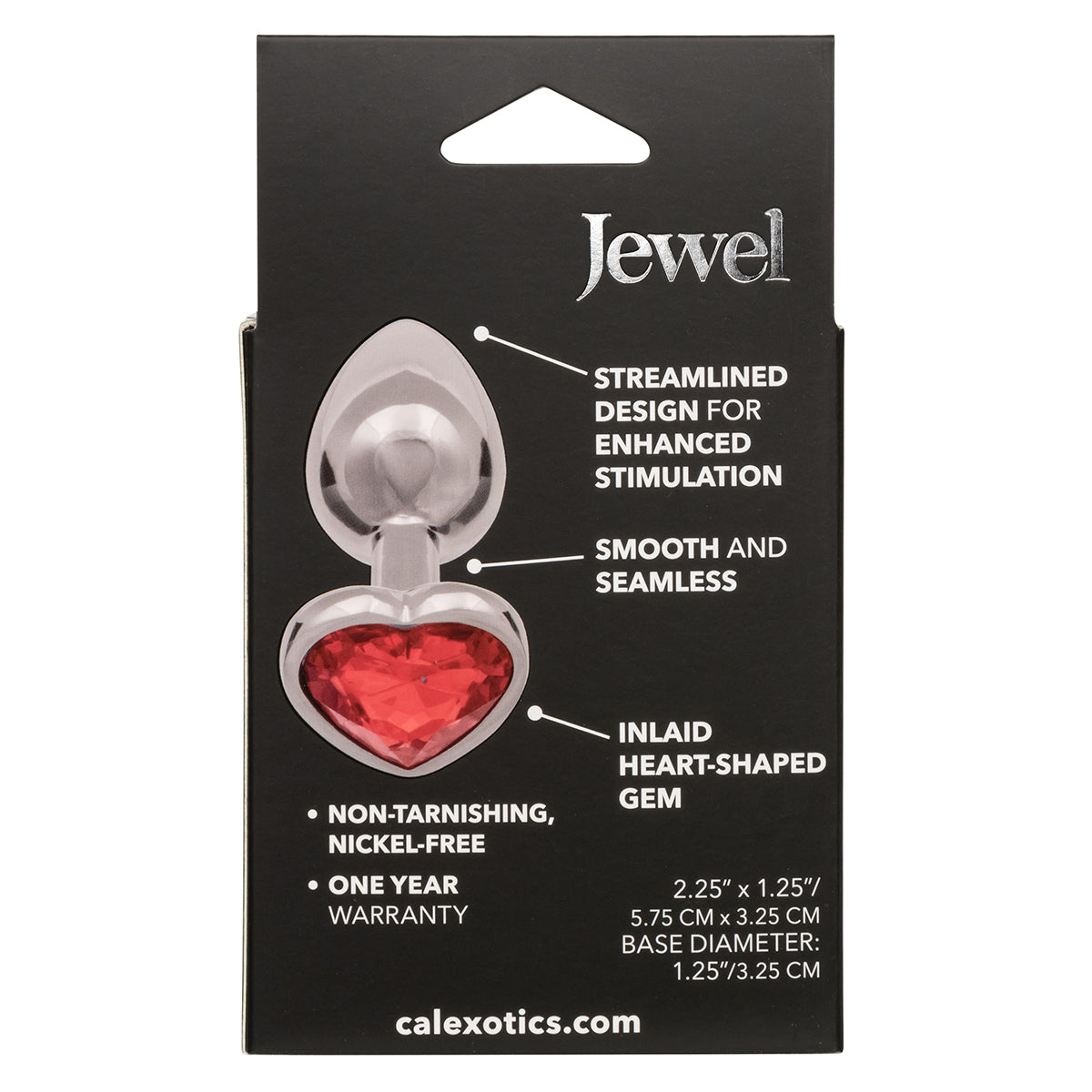 CaleXOtics Jewel Petit plug cœur rubis - Rubis