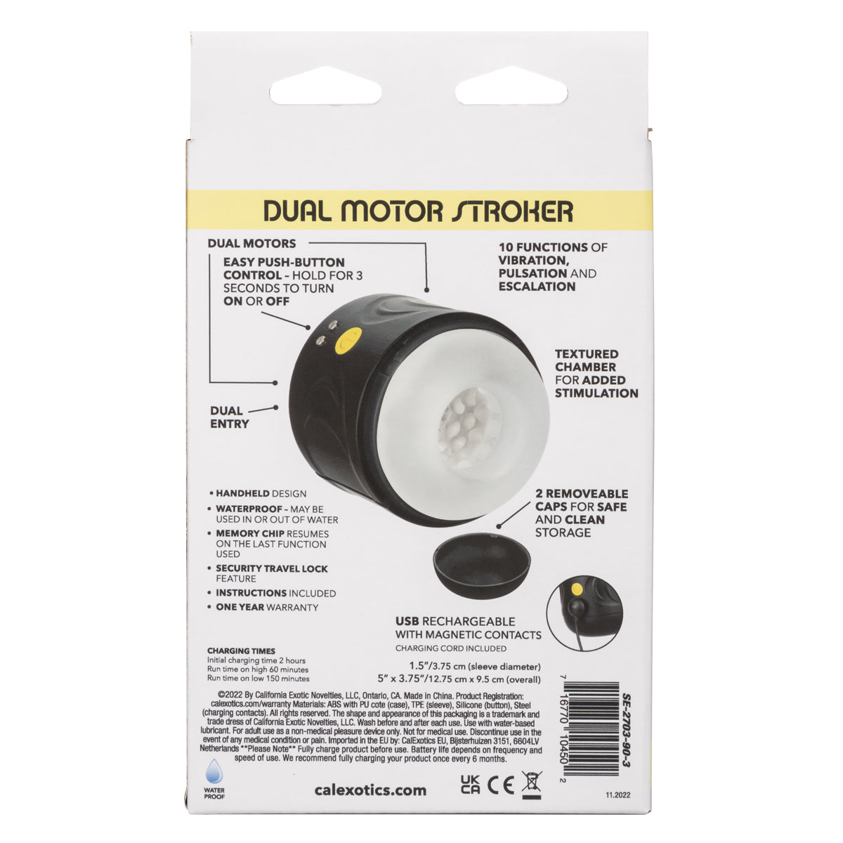 CalExotics® - Boundless™ - Masturbateur double moteur – Noir