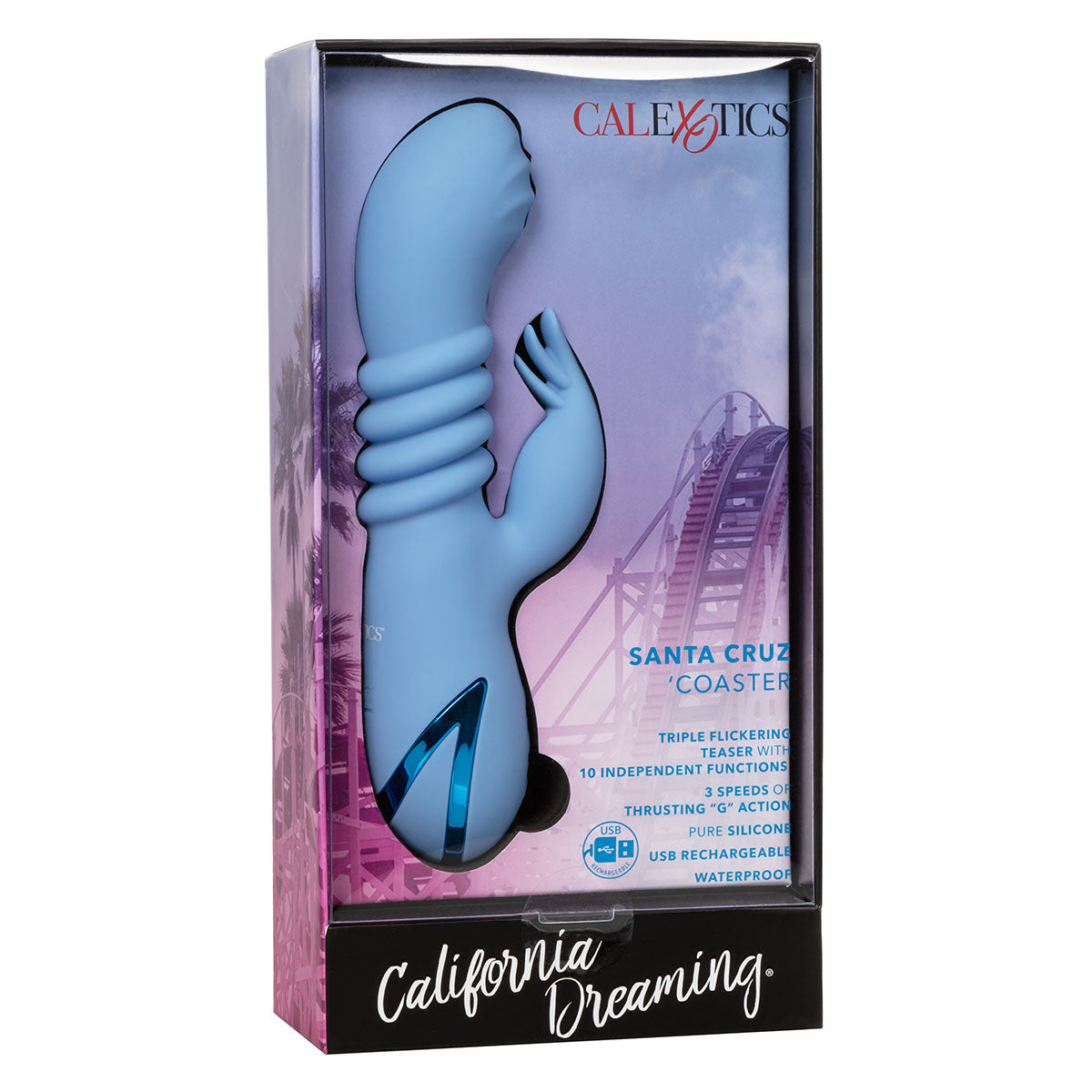 CALEXOTICS® - California Dreaming - Santa Cruz Coaster Dual Vibrator - Blue
