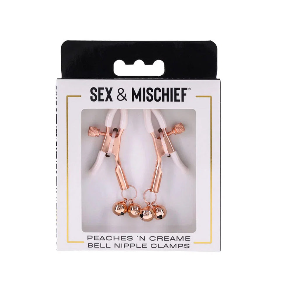 Sportsheets – Sex & Mischief – Peaches ‘N Creame Bell Nipple Clamps