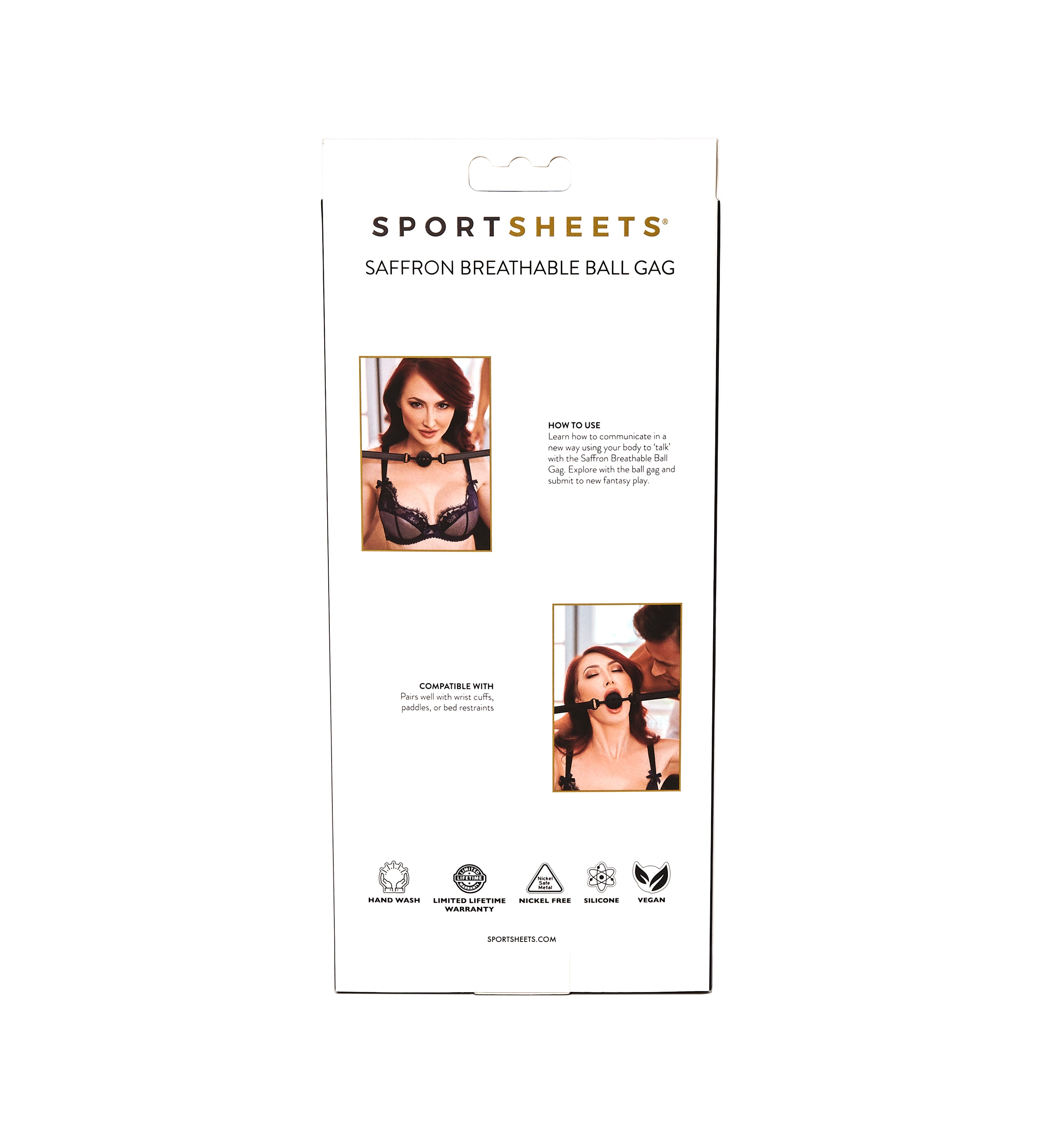Sportsheets Silicone Breathable Ball Gag - Black