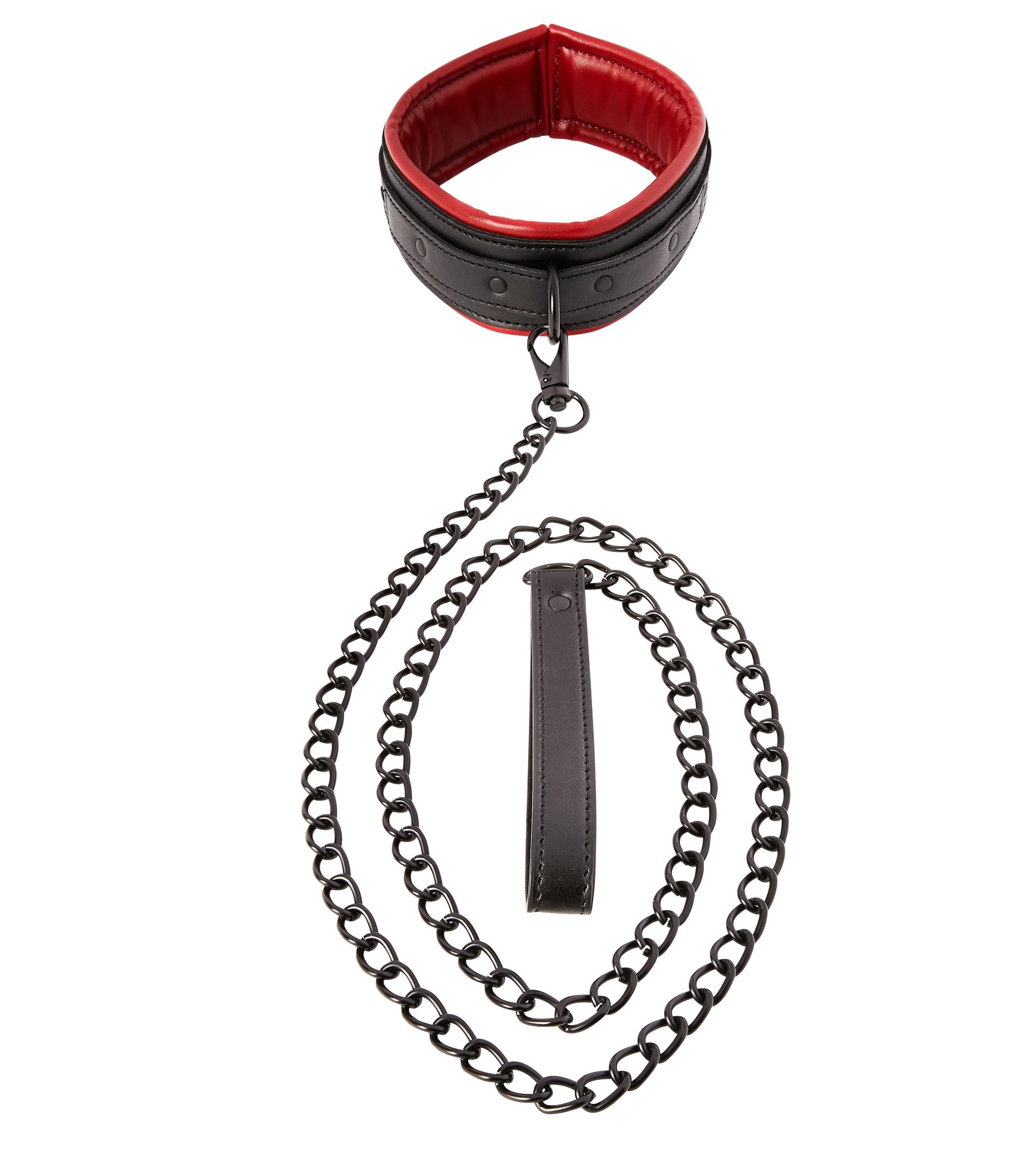 Sportsheets Saffron Collar Leash – Black/Red