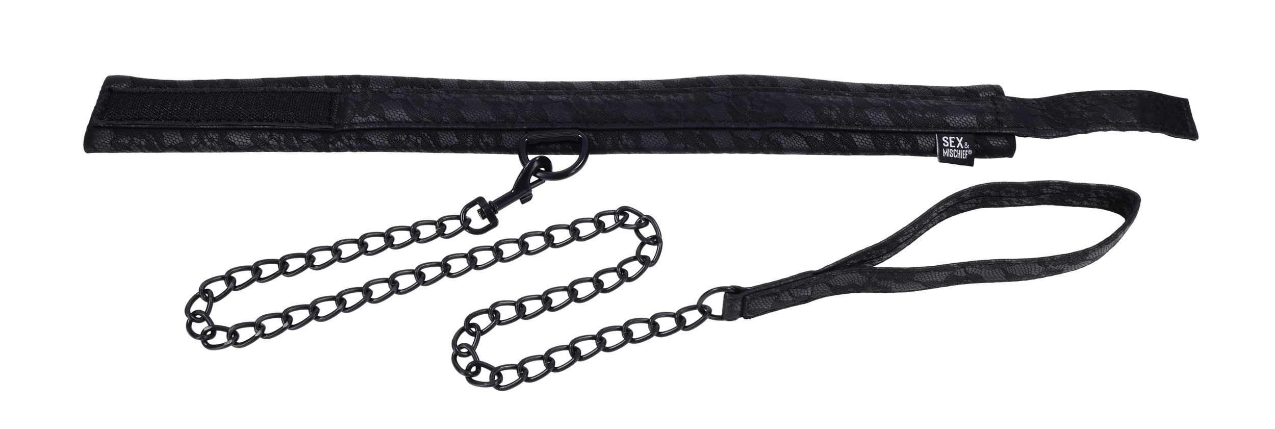 Sportsheets Sincerely - Lace Collar & Leash - Black