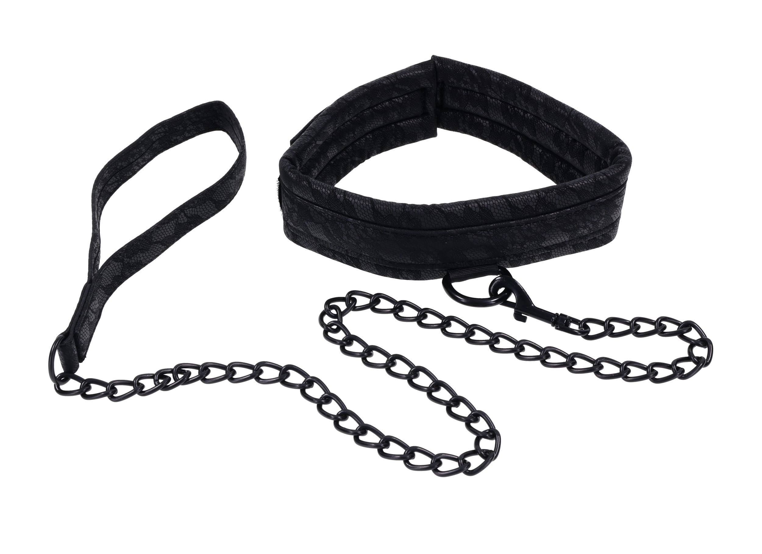 Sportsheets Sincerely - Lace Collar & Leash - Black