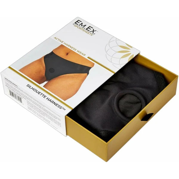 Sportsheets Em Ex – Silhouette Harness – Black -Large