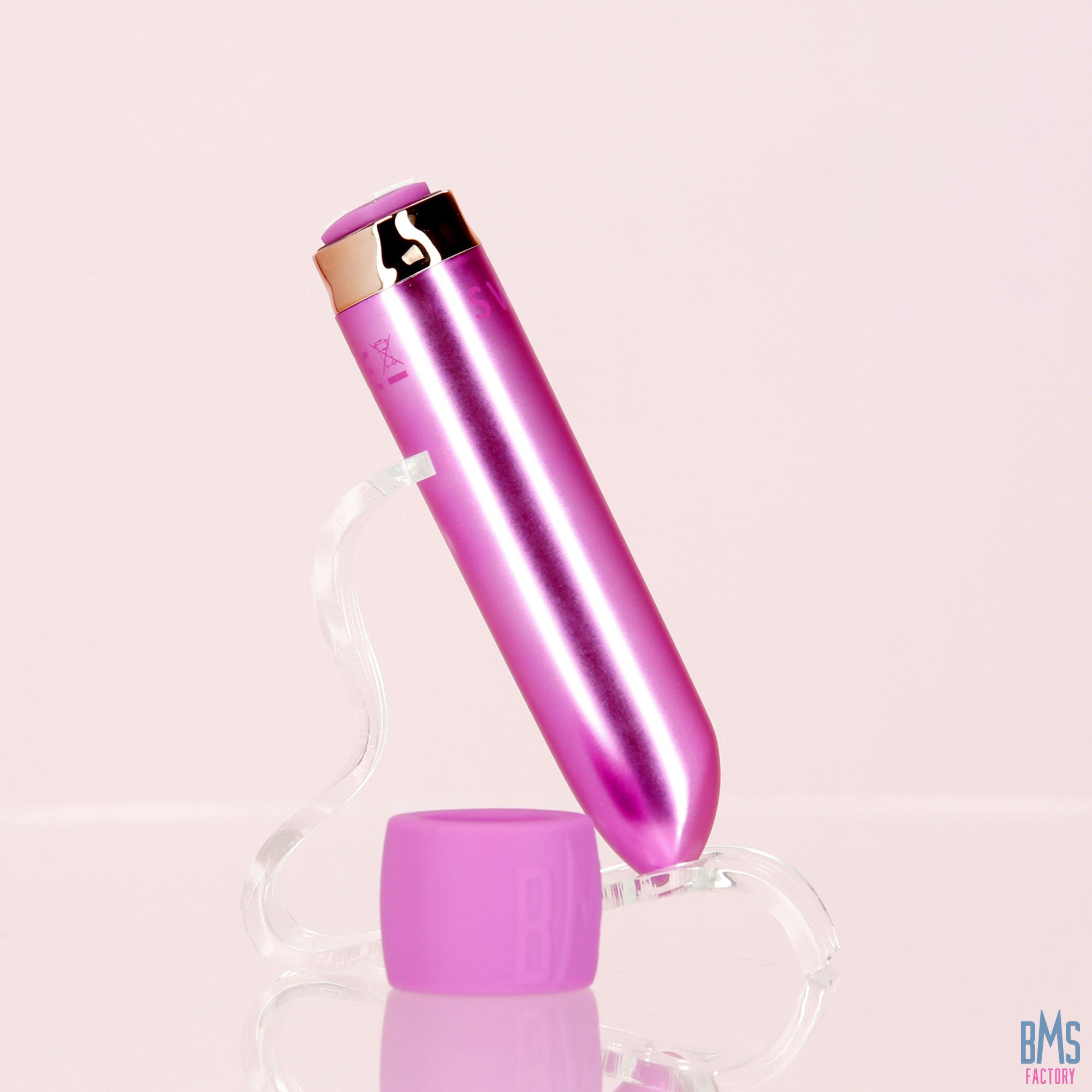Swan - Vibrateur balle Maximum + Menotte confortable en silicone - Rose