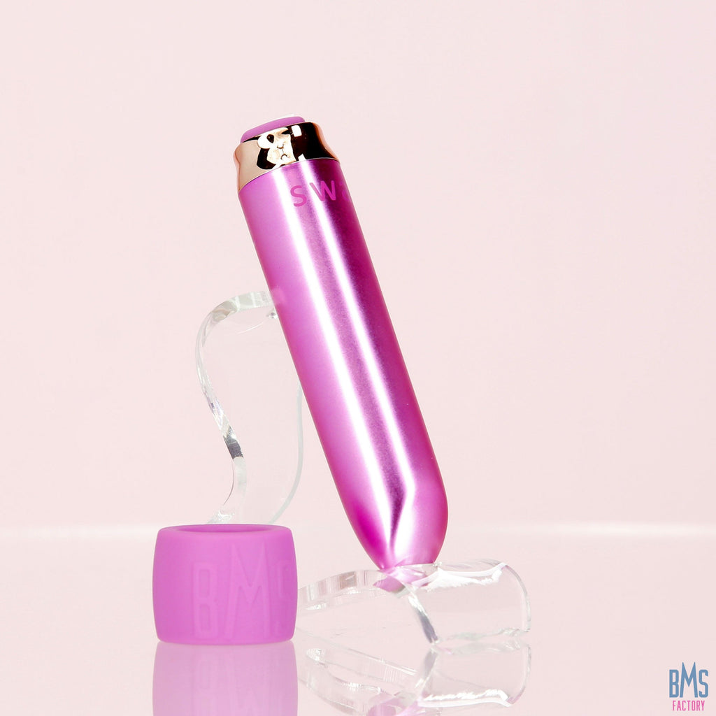 Swan - Vibrateur balle Maximum + Menotte confortable en silicone - Rose