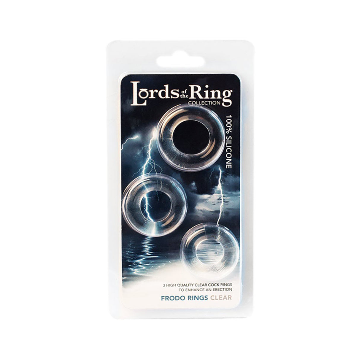 Collection Le Seigneur des Anneaux - Anneaux de Frodon Transparent - Lot de 3