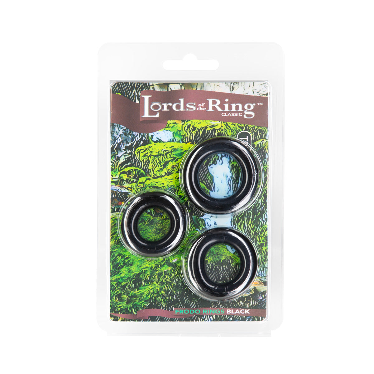 Lords of the Ring Collection - Frodo Rings - 3 Pack - Black