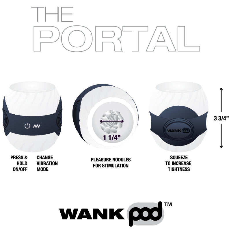 Stroker vibrant Wank Pod Portal - Bleu