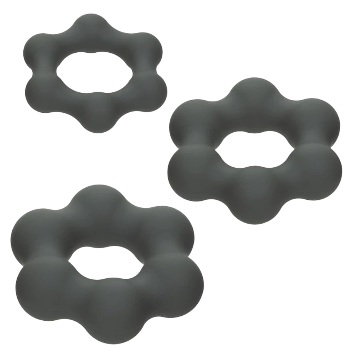 CalExotics® – Alpha Ring – Liquid Silicone 3 Ring Endurance Set