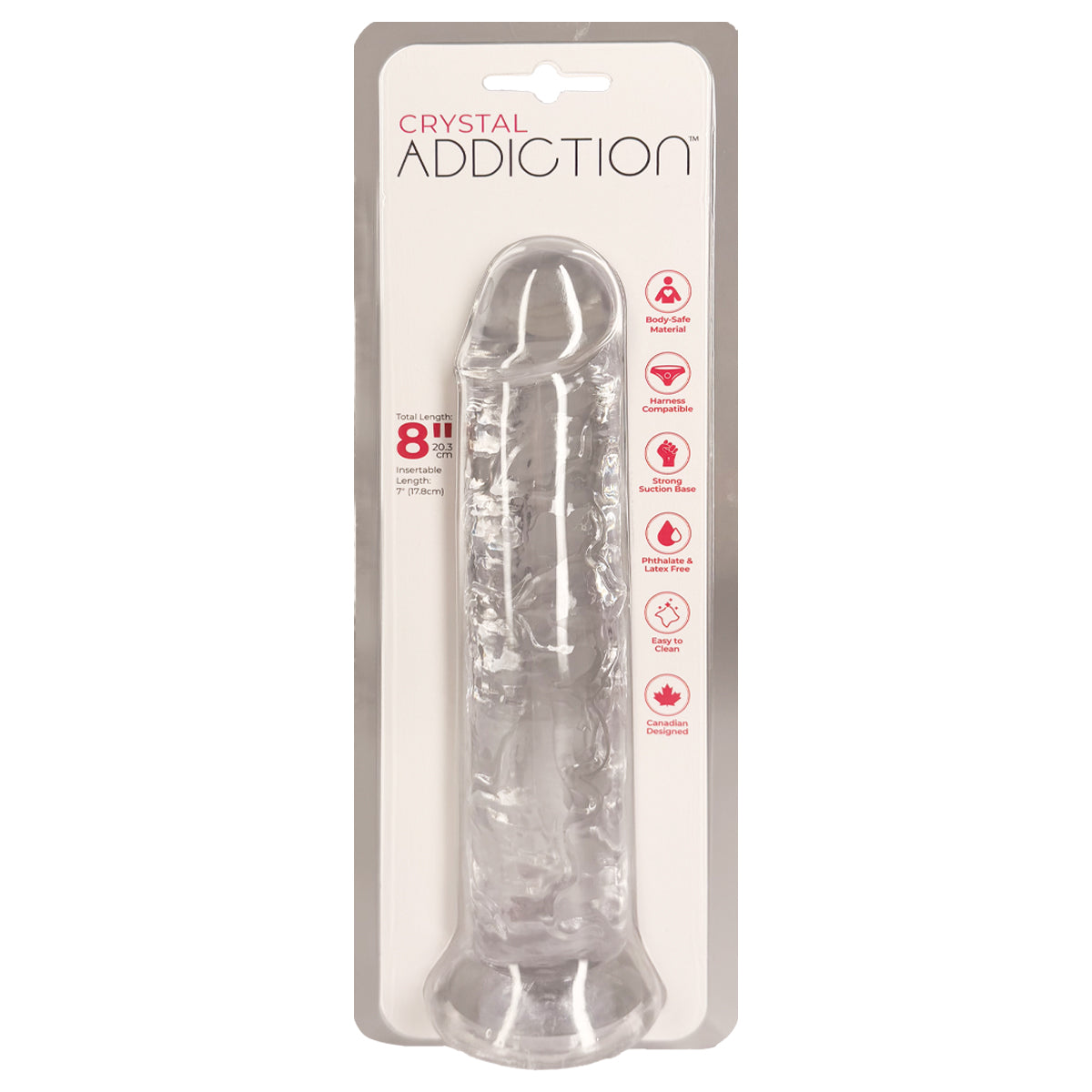 ADDICTION - Crystal ADDICTION Vertical Dong - 8"