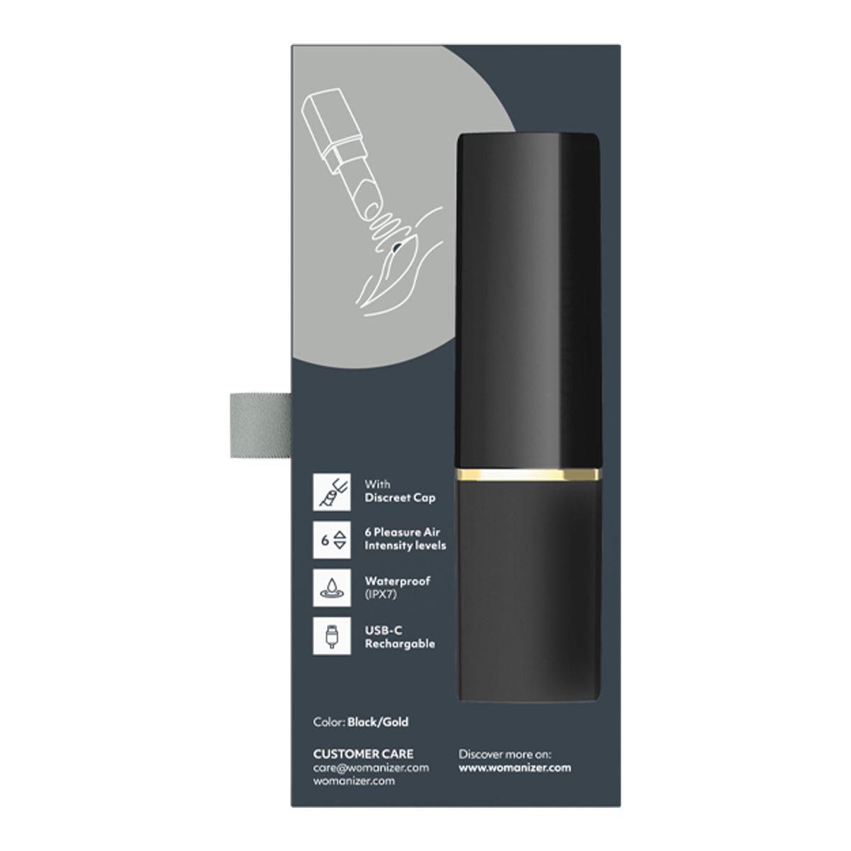 Womanizer® - Beauty – Clitoral Stimulator – Black/Gold