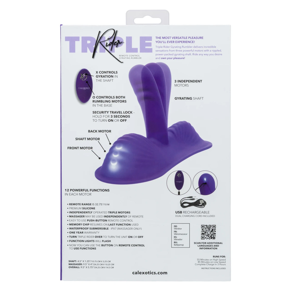 Calexotics® Triple Rider – Remote Control Gyrating Rumbler
