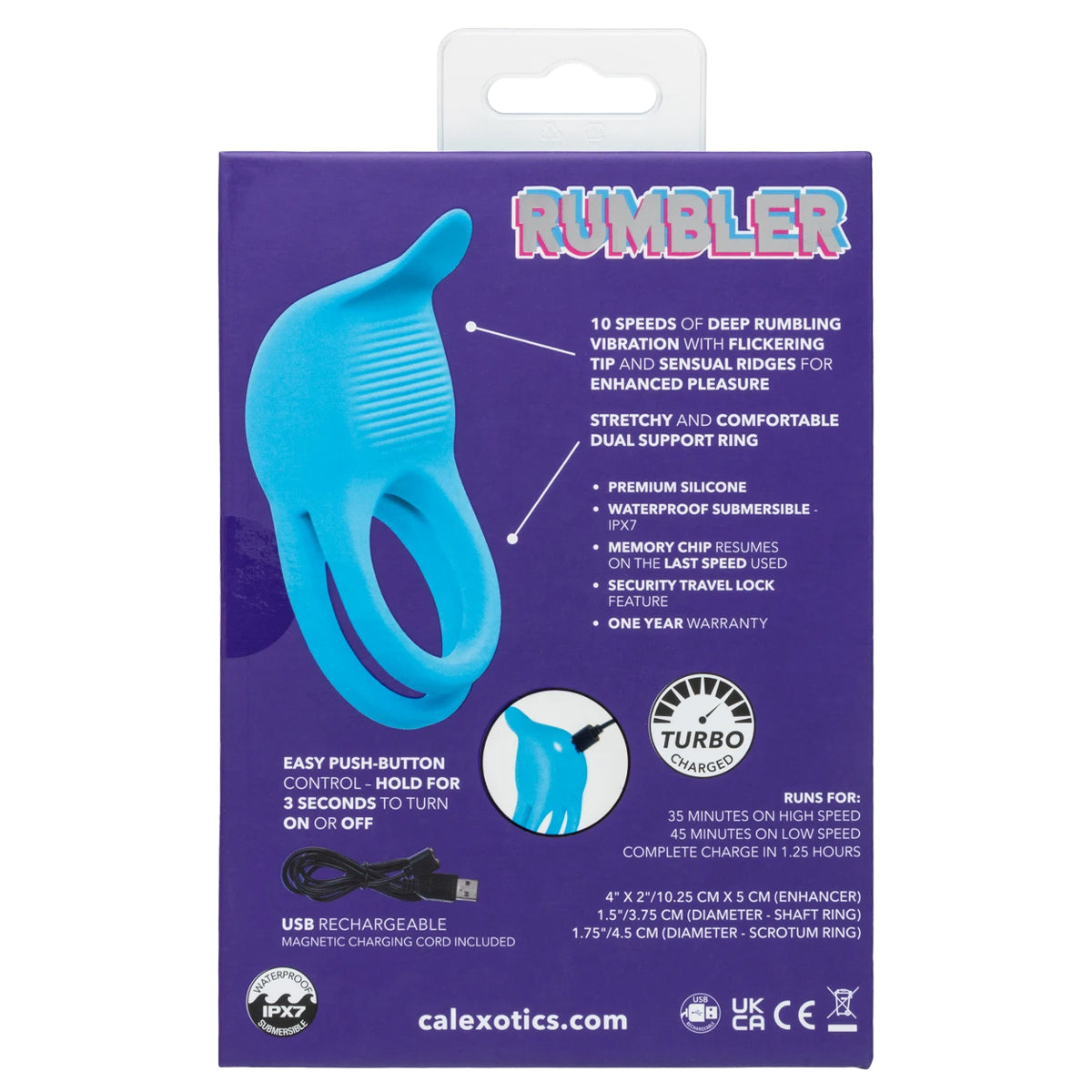 CalExotics® – Rumbler – Rumble Dual Ring – Blue