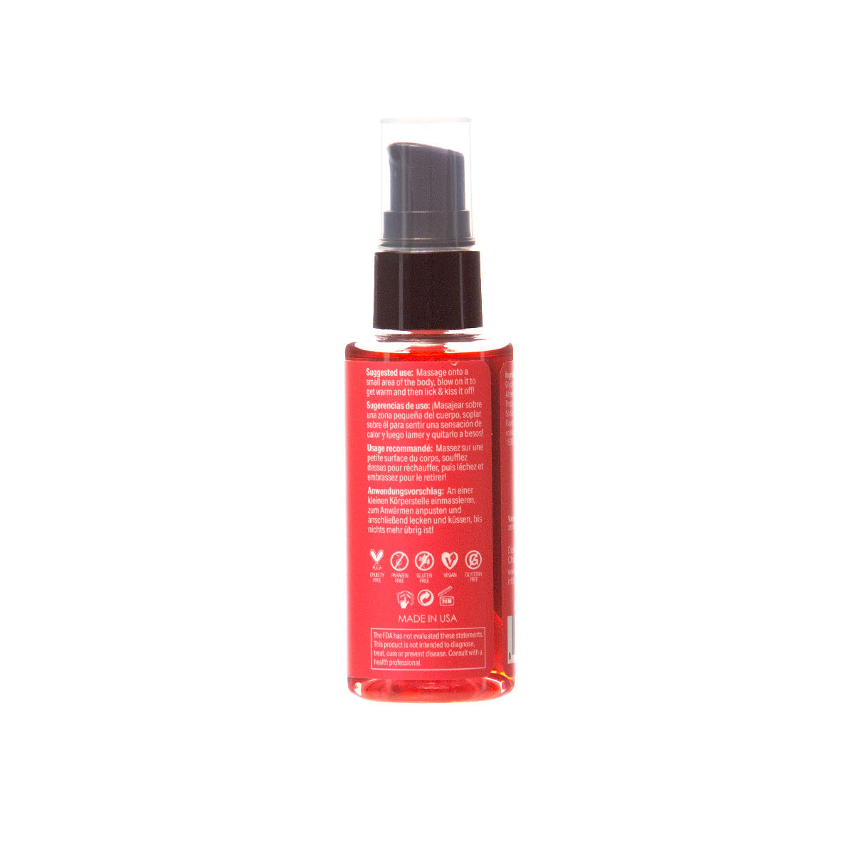 Sensuva Sizzle Lips Gel Comestible Chauffant Fraise 57 g