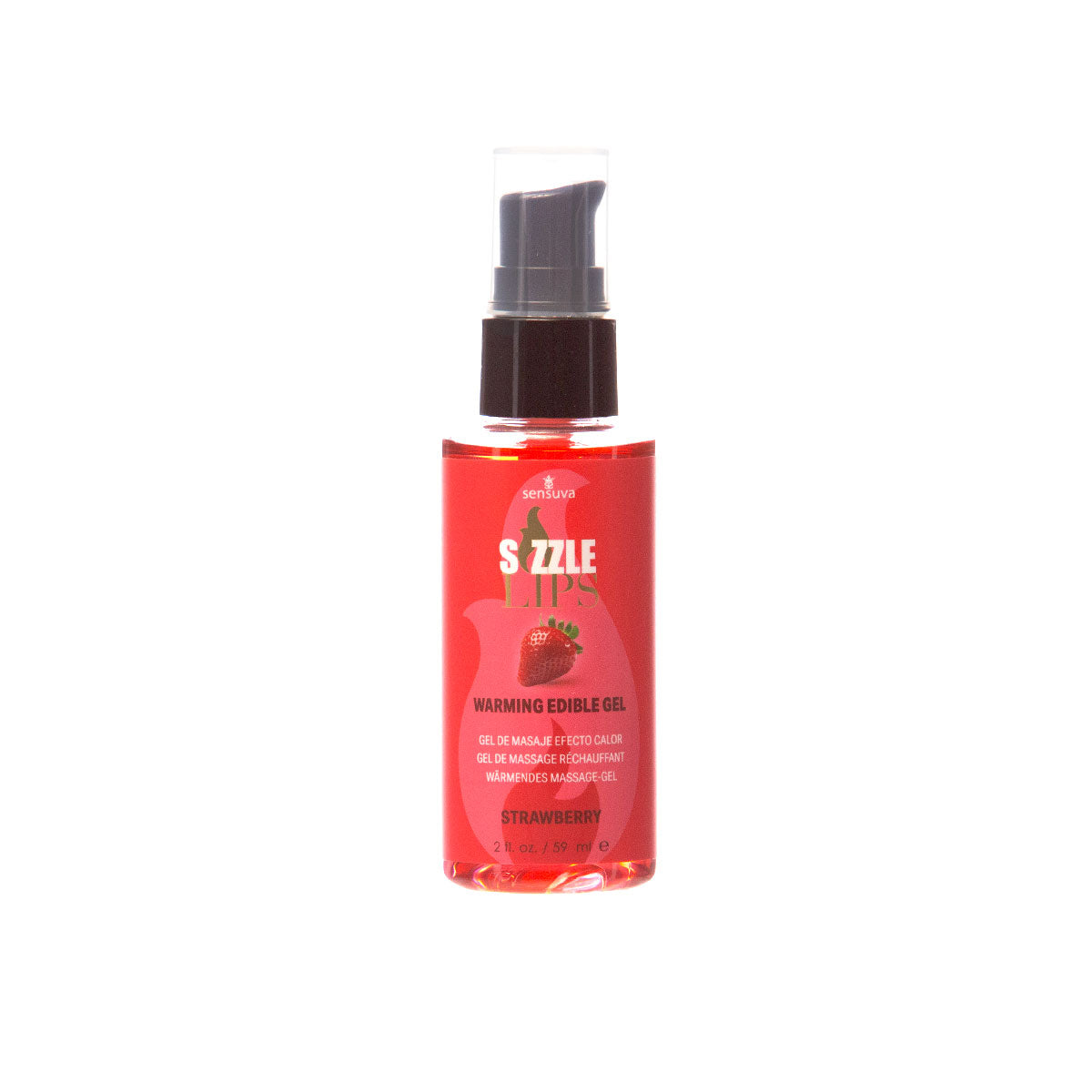 Sensuva Sizzle Lips Gel Comestible Chauffant Fraise 57 g
