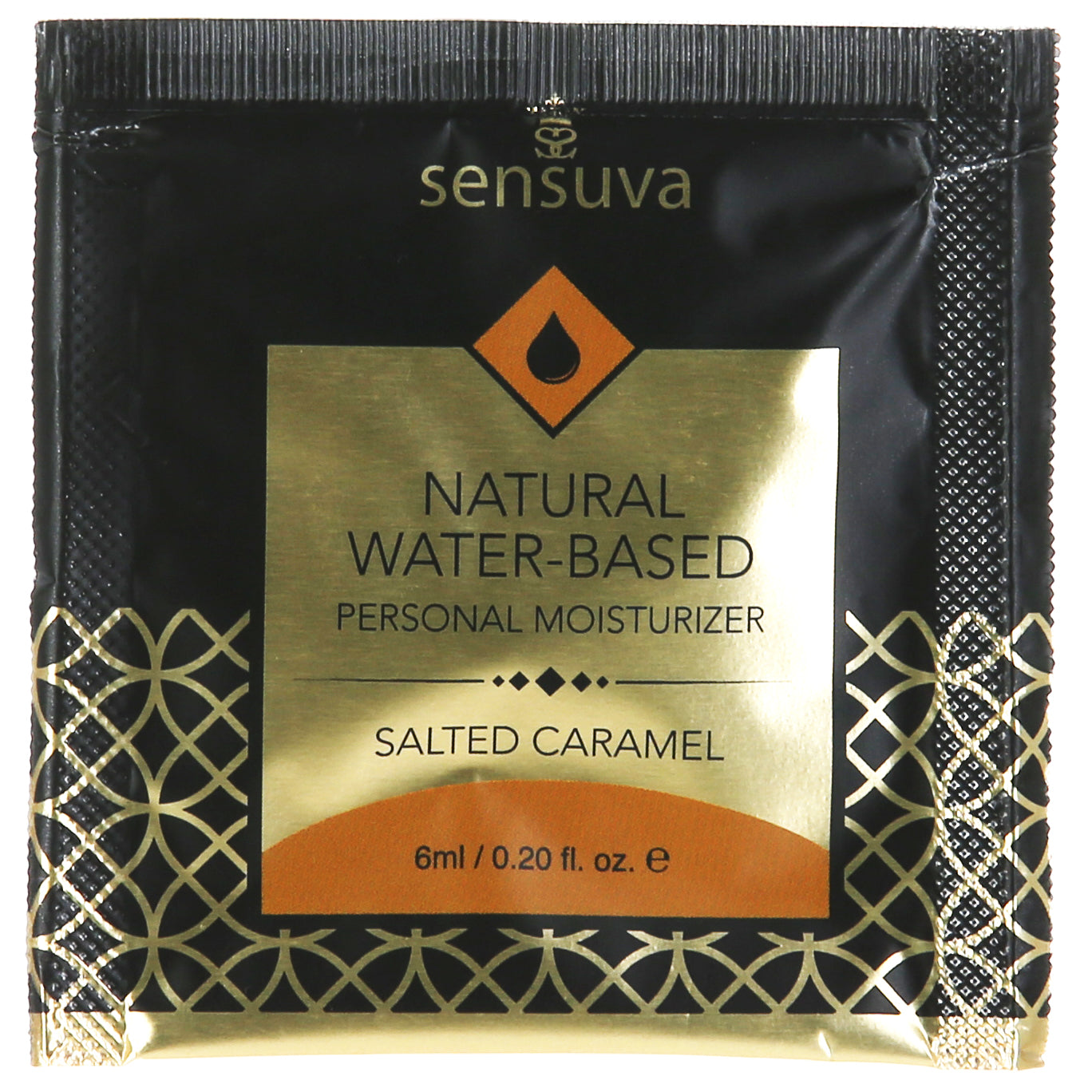 Sensuva Natural Water-Based – Lubrifiant personnel aromatisé - 6 ml/0,2 oz, Caramel salé