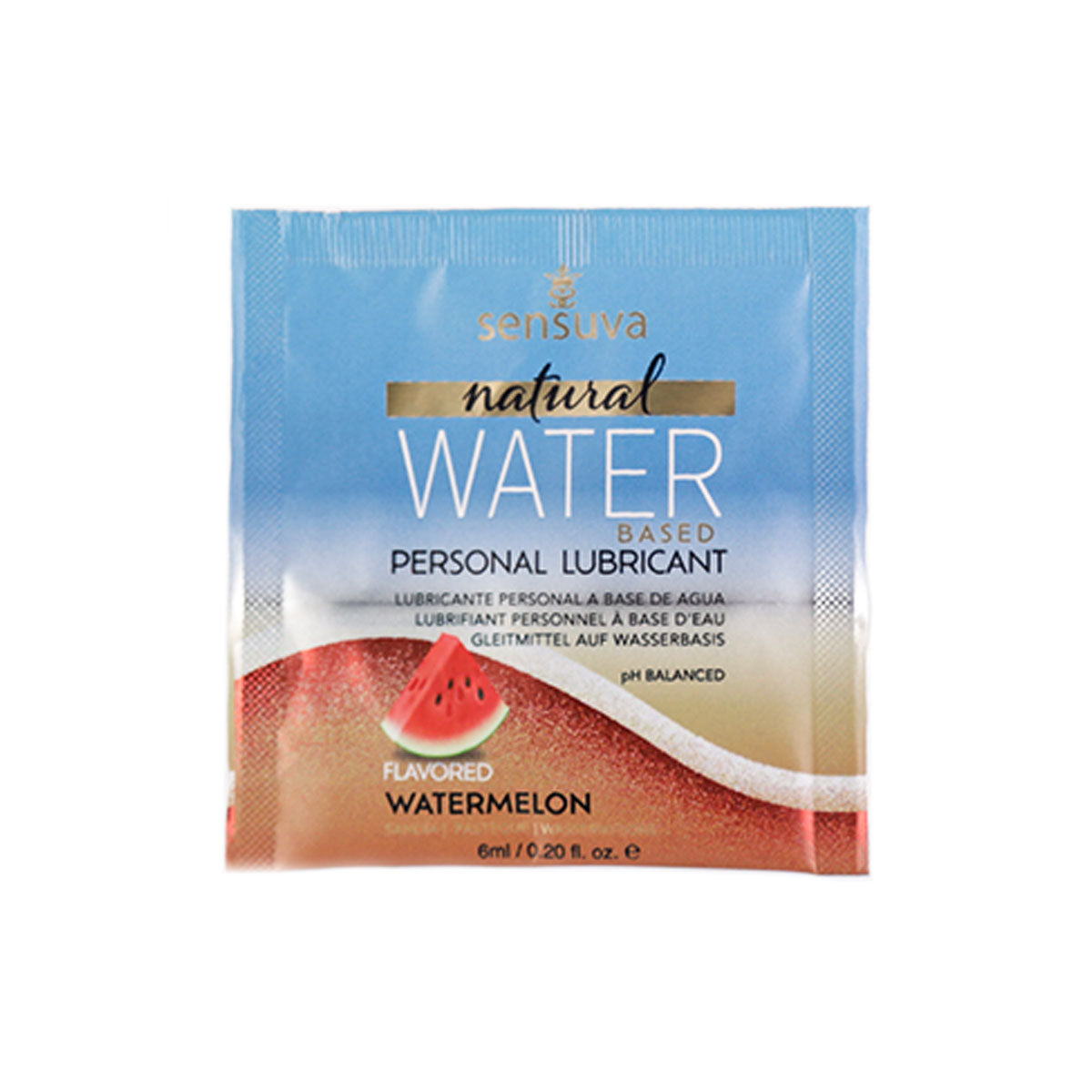 sensuva - Natural Water-Based Personal Lubricant - 6 ml /0.20 fl oz - Watermelon