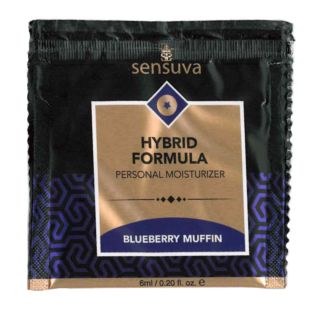 Sensuva – Hydratant personnel à formule hybride - Blueberry Muffin - Sachet 6 ml/0,20 fl oz.