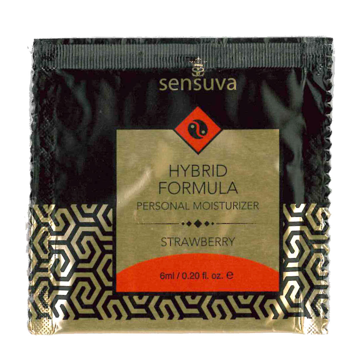 Sensuva – Hydratant personnel formule hybride – Fraise – Sachet 6 ml/0,20 fl oz.