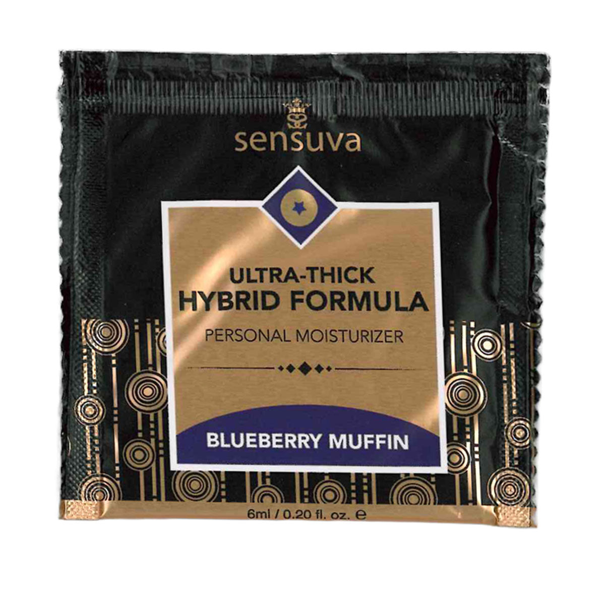 Sensuva – Hydratant personnel formule hybride ultra-épaisse – Muffin aux myrtilles - Sachet 6ml/0.20 fl oz.