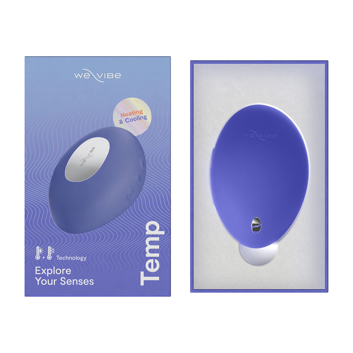 We-Vibe® Temp Masseur Chauffant et Refroidissant – Bleu lavande