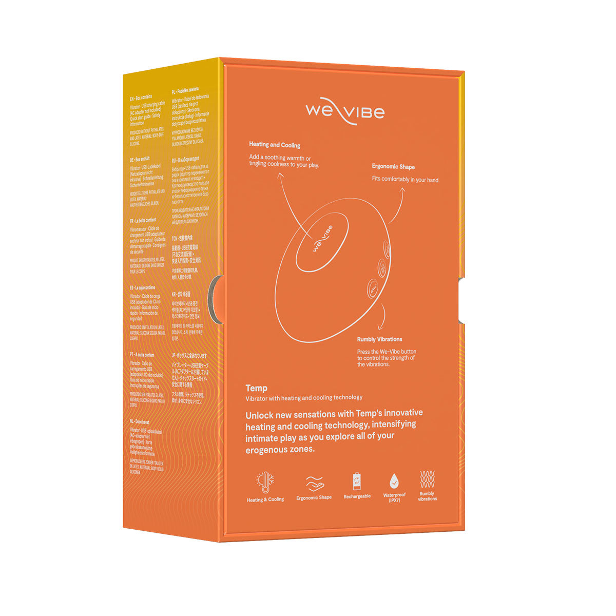 We-Vibe® Temp Masseur Chauffant et Refroidissant – Mandarine