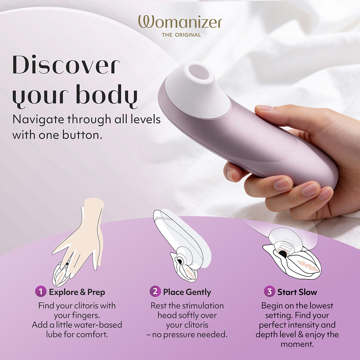 Womanizer Pro – Clitoral Stimulator – Lilac