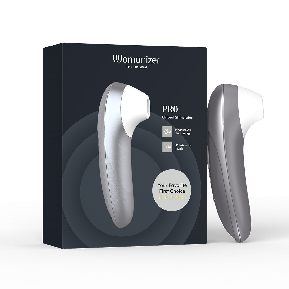 Womanizer Pro – Clitoral Stimulator – Silver Grey