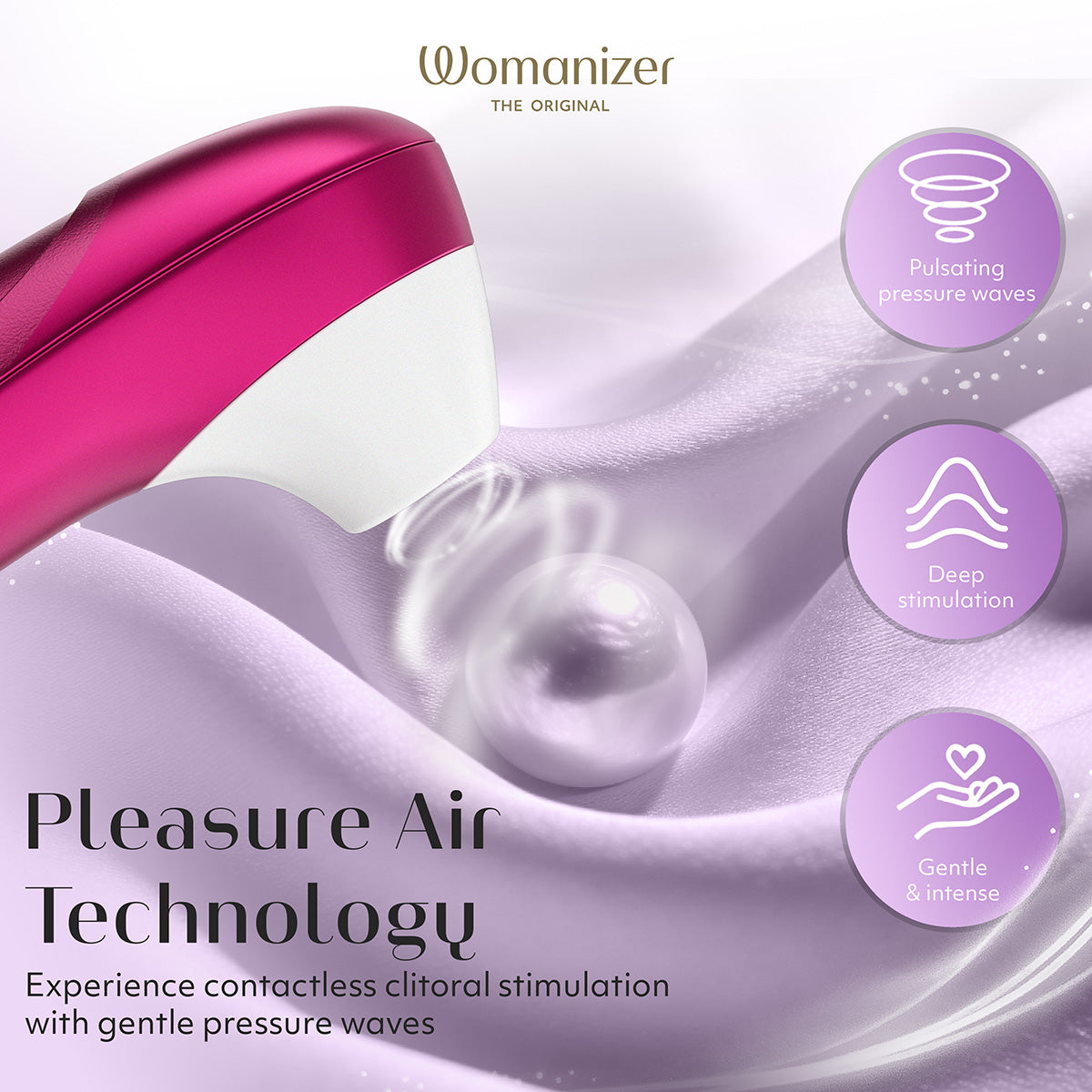 Womanizer Pro – Stimulateur clitoridien – Rose vif