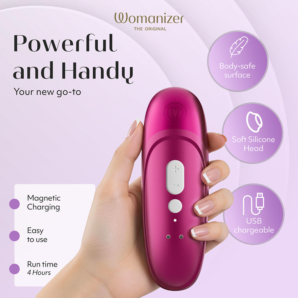 Womanizer Pro – Stimulateur clitoridien – Rose vif