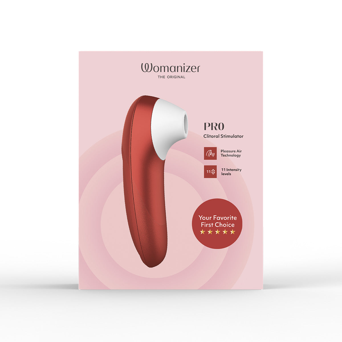Womanizer Pro – Stimulateur clitoridien – Rouge bordeaux