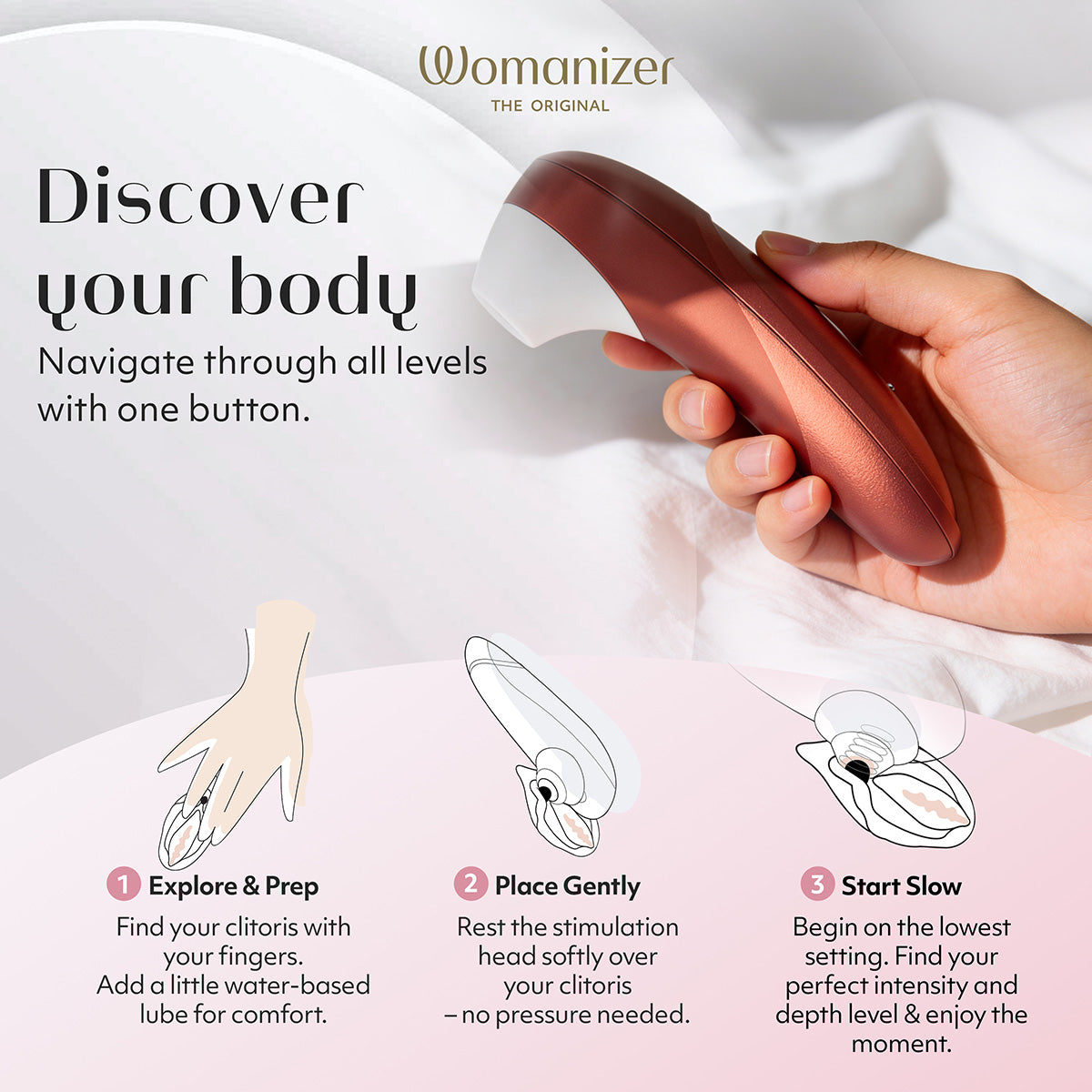 Womanizer Pro – Stimulateur clitoridien – Rouge bordeaux