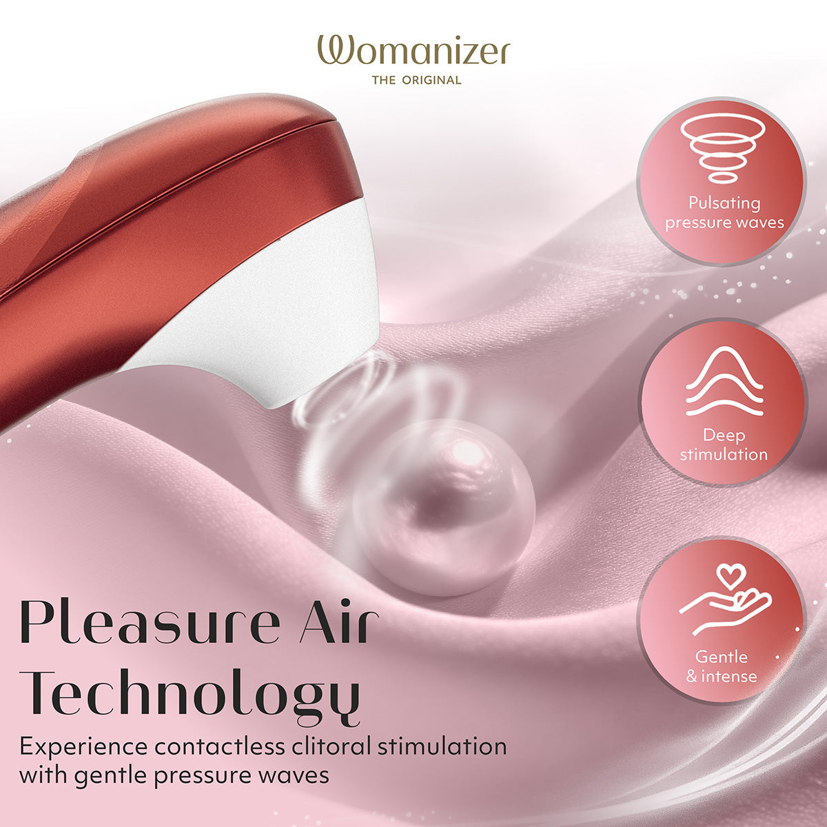 Womanizer Pro – Stimulateur clitoridien – Rouge bordeaux