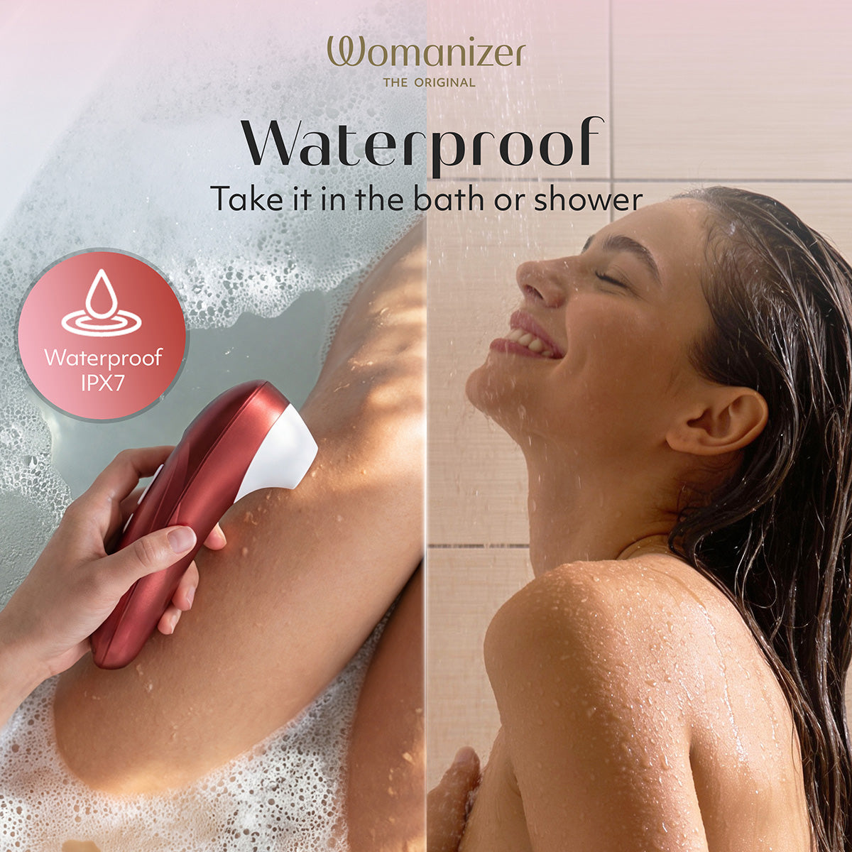 Womanizer Pro – Stimulateur clitoridien – Rouge bordeaux