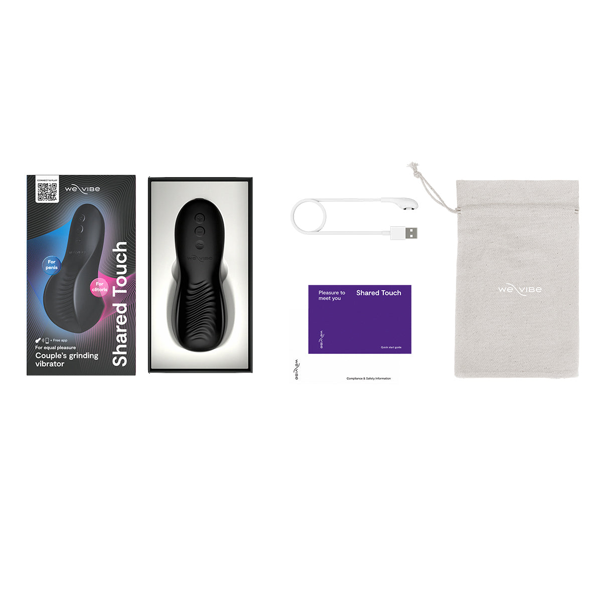 WE-VIBE® - Shared Touch – Couples Grinding Vibrator – Black
