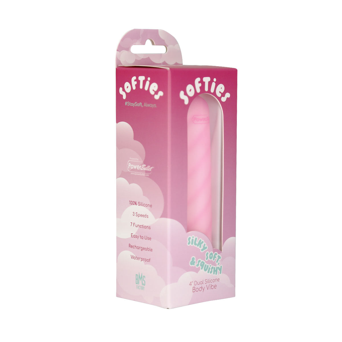 Softies - Dual Silicone Body Vibe - 4" - Pink
