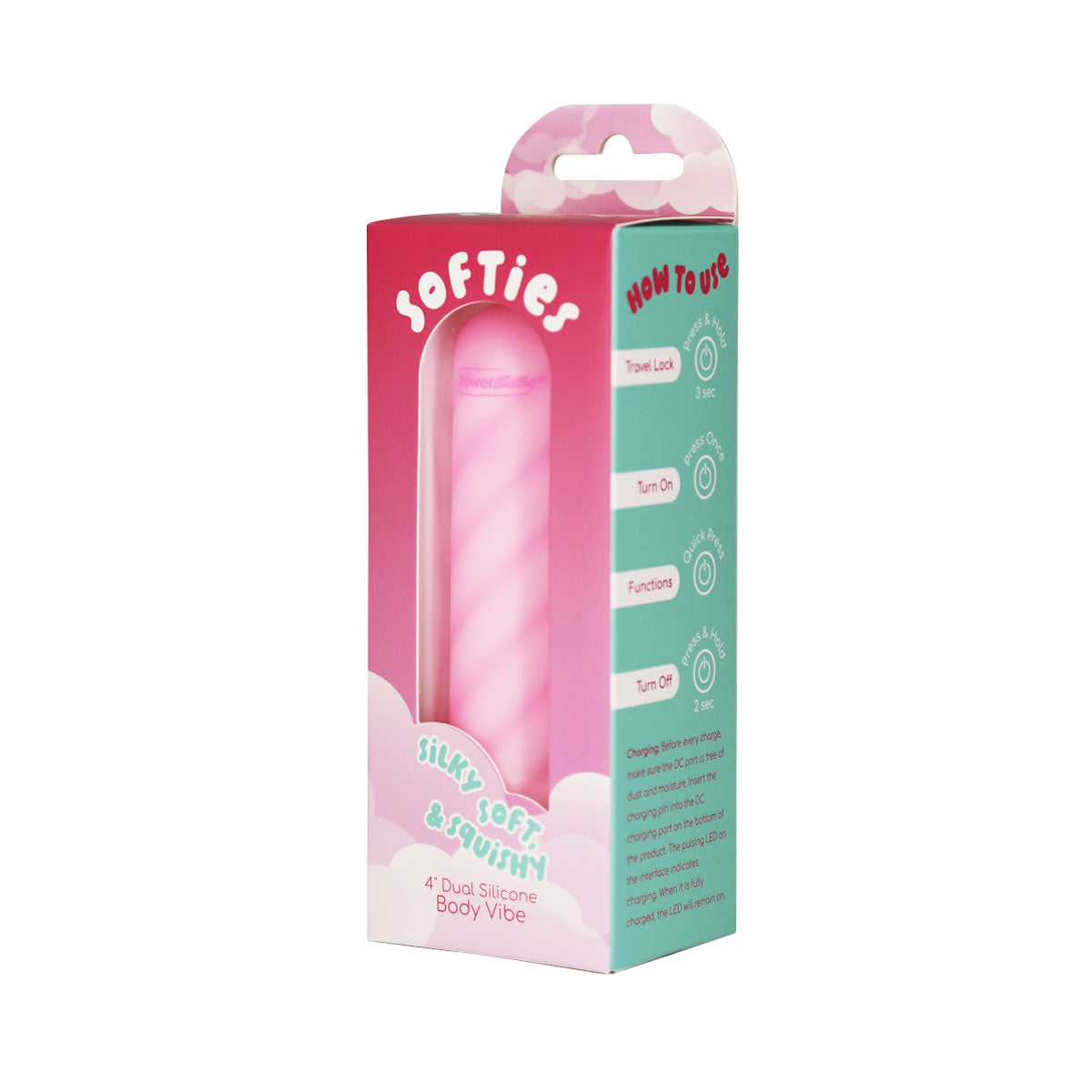 Softies - Dual Silicone Body Vibe - 4" - Pink