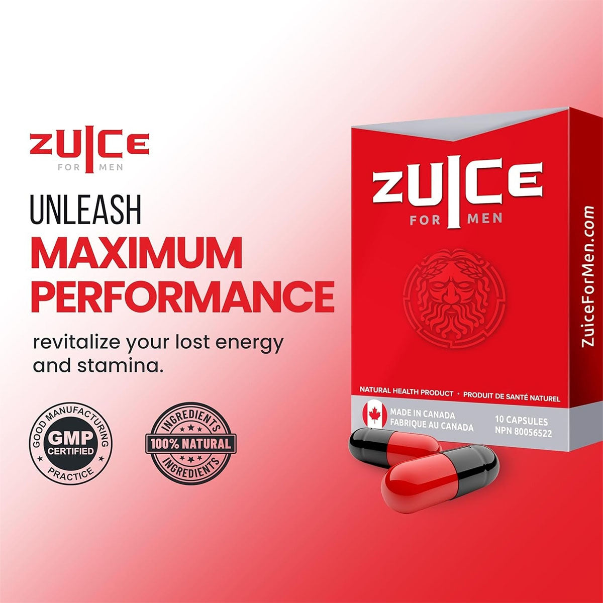 ZUICE for Men Male Enhancement Formulate - 10 capsules