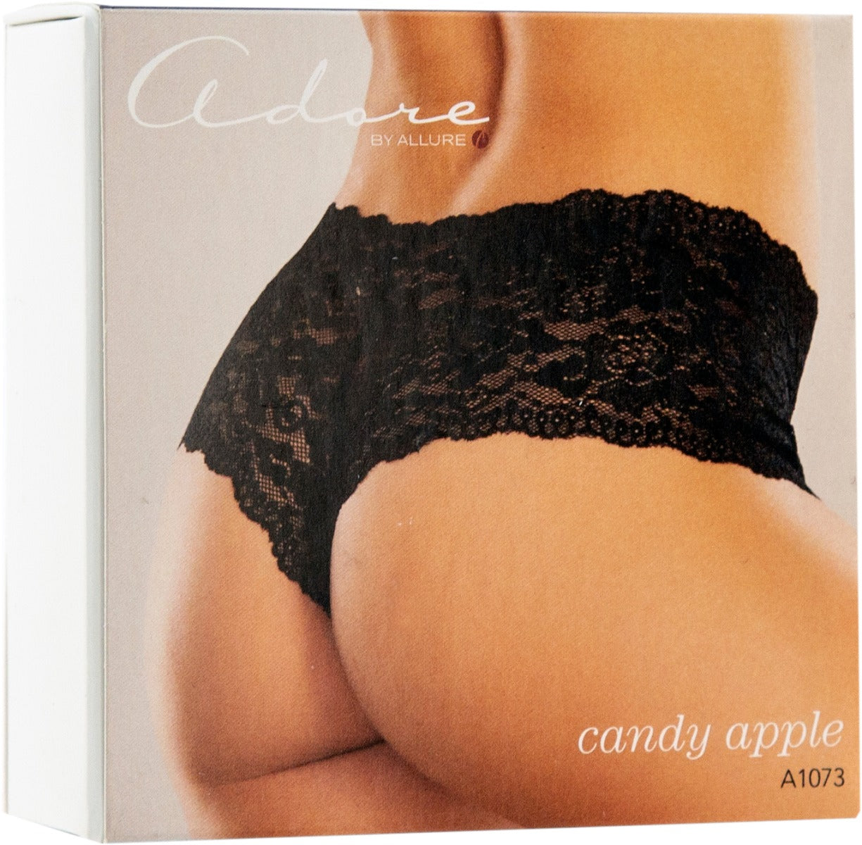 Adore by Allure - Crotchless Lace Booty Shorts - Black - One Size