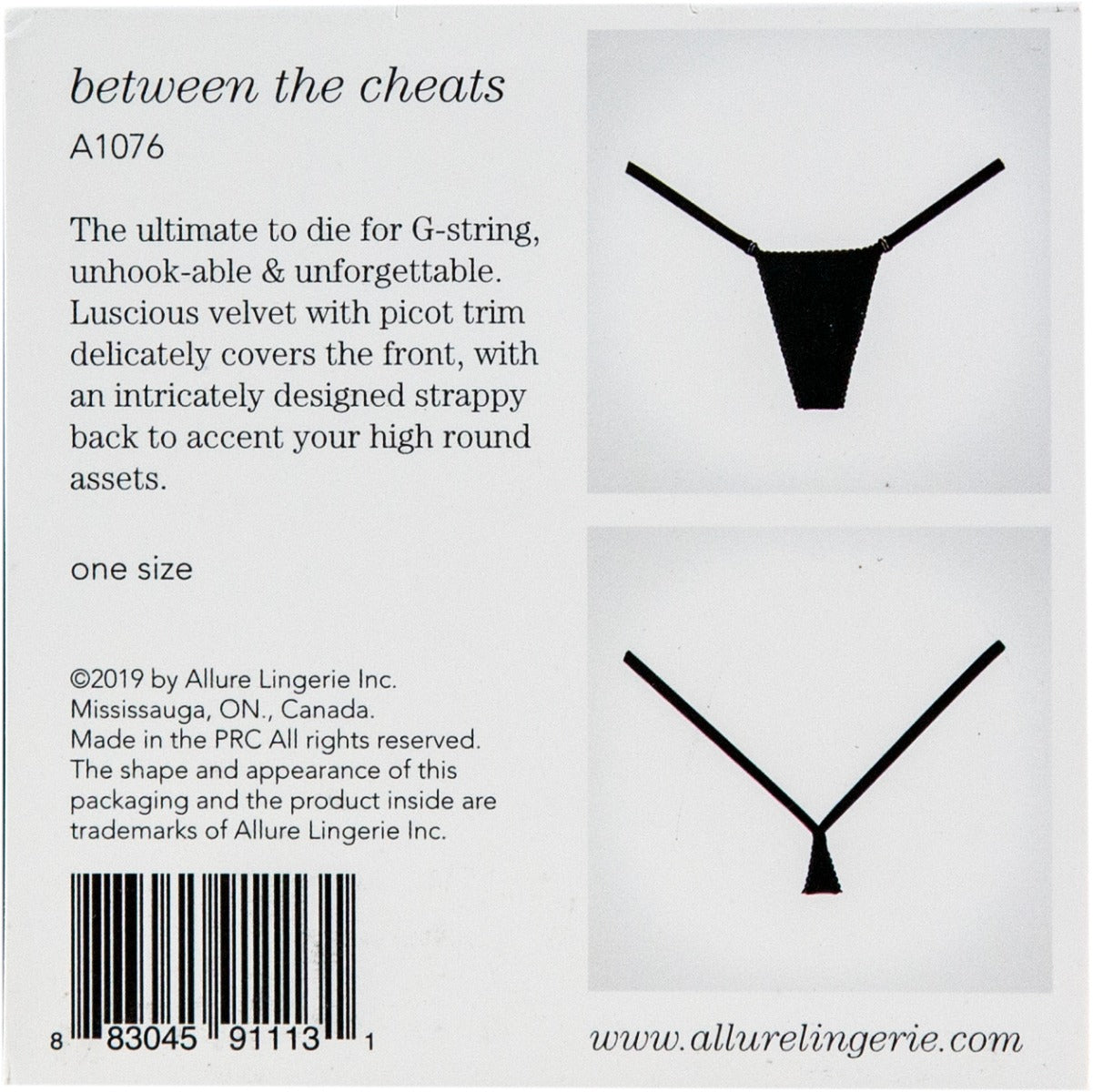 Adore by Allure - String Velours - Noir