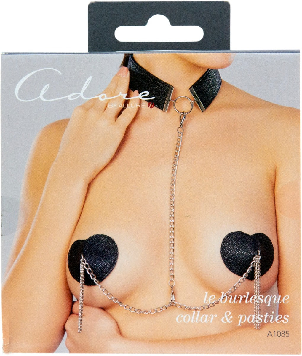 Adore by Allure - Collar with Detachable Heart Pasties
