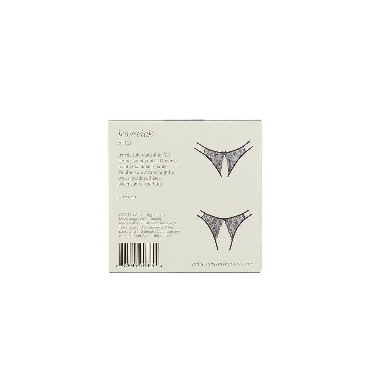 Adore by Allure - Culotte en dentelle Lovesick - Noir - Taille unique
