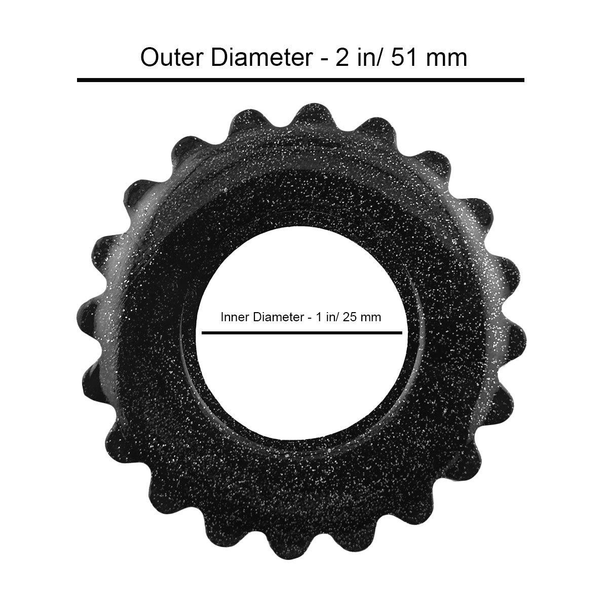 OXBALLS - Plushy Padded Cockring – Black Mica